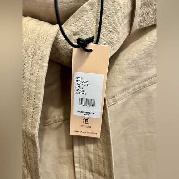 Rebecca Minkoff Stacy Belted Linen & Cotton Mini Skirt - Picture 6 of 8